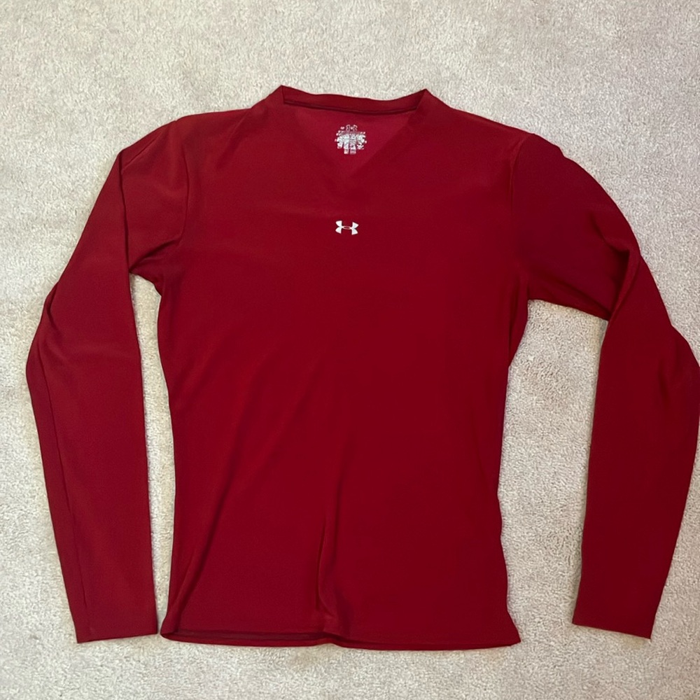 Under Armour red-burgundy colored  Long Sleeve Shirt.